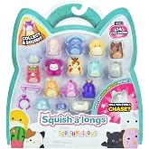 Squish-a-longs 14'l&uuml; Paket - Seri 2, Dalga 2 - (14) 1" Mini Squish (4) Aksesuarlı, (1) Halka Bağlantılı ve (1) Koleksiyoncu K
