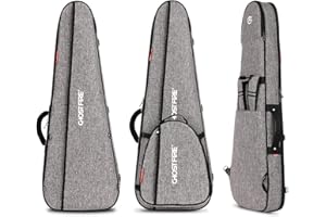 GHOSTFIRE Premium Electric Guitar Gig Bag, Super Thick Padded Backpack Case Fits ST/TL, LP/SG, Jazzmaster/Jaguar Style, with Expansion Pocket – Grey