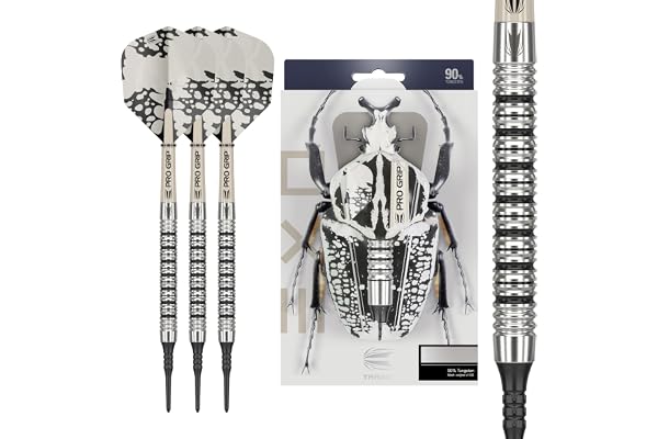 Target Darts Jeu de fléchettes EXO Edition 90% tungstène à Pointe Souple – Jeu de fléchettes Professionnelles à Pointe Souple, fléchettes Pixel Tip avec tiges Pro Grip et ailettes n°6
