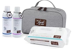 Fiocchi di Riso - BEAUTY BAGNETTO DELICATO - Kit neonato specifico per la detersione delicata fin dalla nascita: Detergente Corpo, Detergente Capelli e salviette Acqua NON Acqua. Nuovo beauty