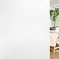 rabbitgoo Window Film Privacy Film for Glass Windows, Frosted Glass Sticker Self Adhesive Roll Static Cling without Glue, Removable Opaque Coverings Anti UV for Bathroom Home Office White 60x400 cm