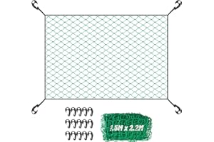 YedZen Trailer Cargo Net, 1.5 m x 2.2 m Heavy Duty Trailers Nets with 15 hooks, Safety Net Cargo Netting, Mesh Anti-falling Cover for Trailer Pickup Truck Bed