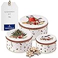 Villeroy & Boch – Winter Collage accessories biscuit jar set, multicoloured, 19.7 x 9.4 cm, 3 pieces, biscuit tin, cookie jar
