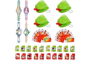 OHSN 4 Pieza Tic TAC Tongue Juego de La Rana Catch Bugs Juego de Lengua de Camaleón Juego de Carta Familiar Tarjeta de Lengua Juguete Divertido Juego de Mesa Interactivo para Niño Adulto Dar 50 Accesorios