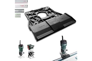 SLE ENGINEERING SLE Adaptateur de rail de guidage professionnel pour défonceuse Metabo FM 500-6 / FMV 18 LTX BL 8 pour défonceuse Makita/Bosch/Festool/Mafell
