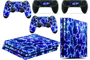 giZmoZ n gadgetZ GNG PS4 Pro Konsolen-Gehäuseaufkleber, Motiv: Electric Storm, inklusive 2er-Set mit Aufklebern für Controller