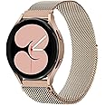 VEMIGON Stainless Steel Magnetic Strap Compatible with Samsung Galaxy Watch 7/6/5/4 40mm 44mm/ Watch5 pro 45mm/ Watch 3 41mm/ Classic 6 47mm 43mm/ Classic 4 46mm 42mm, 20mm Metal Replacement Band