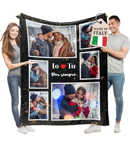 Lehaha Coperta personalizzata da collage di foto per bambini o adulti,coperte flanella per animali domestici personalizzate con foto per ragazzi e