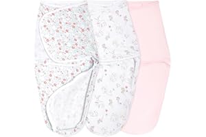 aden + anais essentials - Maxi Lange Bébé en Coton - Couverture Bébé pour Émmaillotage - Sac de Couchage pour Nourrisson - Langes Coton Bébé Fille - Gigoteuse Naissance - 4-6 Mois - Rose, Lot de 3