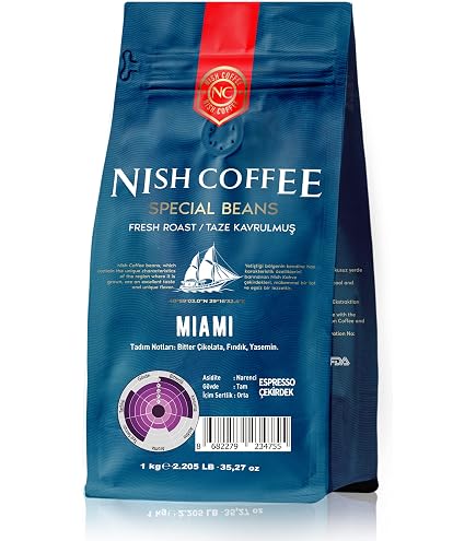 Nish Espresso Kahve Italy 1 Kg- Çekirdek : Amazon.com.tr: Gıda