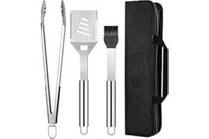 VDISRR Barbecue Utensils Barbecue Kit, Portable Stainless Steel Barbecue Accessories for Grills (3 pièces)