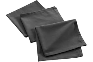DOUCEUR D'INTÉRIEUR Mistral Soft Indoor 3 serwetki stołowe, antracyt, 40 x 40 cm