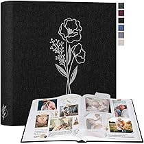 Album Fotografico Lanpn Our Memories - 160 Pagine Bianche, 30x33.5 Cm, Copertina Lino, Per Scrapbooking, Beige - Foto 8