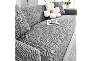 Thick Sofa Cover Stretch Couch Cover غطاء كنب, All-inclusive Couch Protector, Anti-Slip waterproof Sofa Protector with Elastic Band, Furniture Protector for Dogs Pets Cats (Dark Gray, 235-300cm)