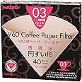 Hario V60 Paper Coffee Filters, Size 03, Natural, Untabbed
