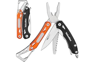 ValueMax Multifunktionszange, 9-in-1 Mini Multitool, Multifunktionstool mit Zange und Messer, Camping, Faltbares Mulitool für Reparaturen und Wandern