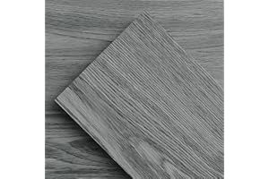 ATOPOSE GREEN SURFACE SOLUTIONS ATOPOSE Peel and Stick Vinyl Plank Flooring, Self Adhesive Vinyl Flooring 36 PCS - 36" x 6"- 5.02㎡ with Wood Effect,Washed Grey, Waterproof and Fire-Resistant for Bedroom Bathroom Living Room Office
