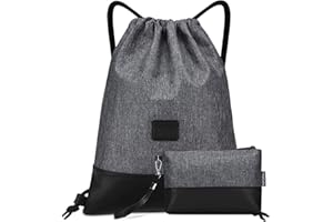 LIVACASA Mochilas de Cuerdas Unisex Casual Mochilas Cordón Impermeable Gimnasio Deporte Ligero Gym Bag