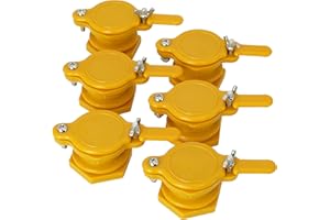 Tolegano Honig Abfüllhahn 6 Stück, Quetschhahn, gelb, Plastik, Honigeimer, lebensmittelecht, Bienen, Honig, Honigernte, Schleudern, Beekeeping, Honiggläser, Abfüllkübel