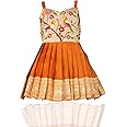 COMRATE South Indian Traditional Pattu Pavadai Tapeta Silk Frock Dress For Baby Girls