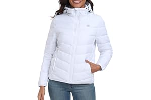 MoFiz Chaqueta de Pluma Ligero Mujer Chaqueta de Plumón Invierno Cálido Plumiferos Abrigo Antiviento con bolsillo