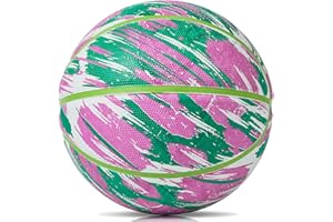 PECOGO Official Rubber Basketball 27.5" Outdoor Indoor Mens Basketball Ball Size 5 for Kids Youth Teen Boys and Girls Gift Ideas(Without pump)