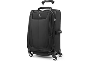 Travelpro Maxlite 5 53 cm wysuwana walizka na kółkach z obrotowymi kółkami, Czarny, Carry-on 21-Inch, Maxlite 5 Softside Rozszerzalne koło obrotowe Bagaż