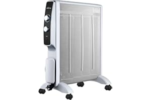 PUR LINE Radiateur électrique 2000 W design blanc avec roues et thermostat MR2000W Purline