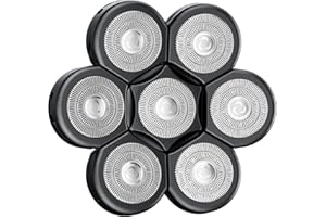 KENSEN Tête Rasoir 7 têtes faciles à Installer Rasoir électrique Flottant Barbe Tondeuse à Cheveux Pratique Universel Double Anneau Lame Rasage Remplacement Durable Rapide