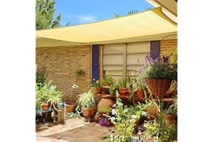 Sunnylaxx 2,5x2,5m Cuadrada Toldo Vela de Sombra, Arena Toldos Exterior Terraza Protección Rayos UV para Exteriores, Pergola, Jardín,Terrazas