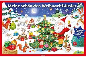 ARS EDITION GMBH Meine schönsten Weihnachtslieder: Adventskalender mit 24 leicht auslösbaren Sounds | Sound-Adventskalender mit 24 Weihnachtsliedern