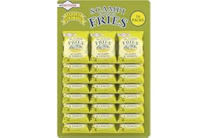 SMITHS Smith's Savoury Selection Scampi & Lemon Fries 27g (Sheet of 24 Bags) - Scampi and Lemon Flavor Cereal Snack [Packaging may vary]