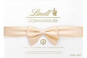 Lindt - Boîte PRALINÉS DU CONFISEUR Assorti - Assortiment de Chocolats au Lait, Noirs et Blancs - Idéal pour Noël, 230g