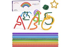 BDwing Fidget Toys Sensory Sticks, 8 Pack Textured Silicone Sensory Toys for ADHD, Autism and Stress Relief , Anti-Stress Toys for Children & Adults