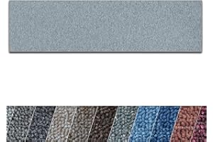 casa pura Carpet Runner for Hallway - Non-Slip Kitchen Runners Made to Measure | Action-Backed Runner Rugs | Matching Stair Treads | Light Grey - 100 x 150 cm