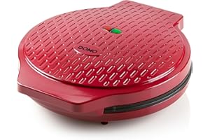 DOMO DO1099PZ Express - Padella per pizza surgelata, 12 minuti e molti altri piatti, dimensioni: 33 x 38 x 10 cm, superficie di cottura 30,5 cm, colore: Rosso