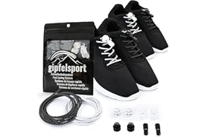 gipfelsport Cordon Elastico Zapatillas - Cordones sin Atar | para niños y Adultos | Cordones Deportivos, Triatlon