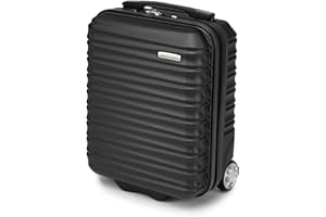 WITTCHEN Solidna Twarda Walizka Podróżna na Kółkach - Czarna, z Twardą Obudową ABS, 2 Koła