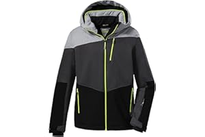 Killtec KSW 161 BYS JCKT Ski/Veste Fonctionnelle avec Capuche et Pare-Neige, Grey Melange, 152 Boy's