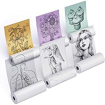 Phomemo Colour Printer Paper for M02/M02Pro/M02S/P2S/M03/M04S/M04AS Mini Thermal Printer, Mint Green/Purple/Orange Sticker Paper, 50mm x 3.5m, 3 Rolls