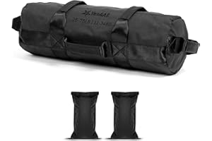 Yes4All Sandbag Regolabile per attività Fisica e Fitness con 7 Maniglie - Power Bag per allenamenti di Corsa, Core Bag per Molti allenamenti Esercizio Funzionali, e Forza 2-90kg