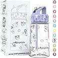 HydroKids Water Bottle with Straw – 400ml BPA Free Kids Water Bottles for School Travel Sports – Leakproof Childrens Drink Bottle for Girls Boys Childs