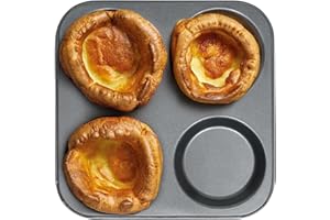 WINSOME Yorkshire Pudding Tray 4 Cup Muffins Bakeware Tins & Trays Premium Nonstick Cupcake Tray for Oven Baking Roasting Tin (Pack of 1)