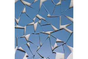 MOSALI Fliesenbruch frostfest verschiedene Mixe Mosaik Bruchfliesen (1.0, blau K127)