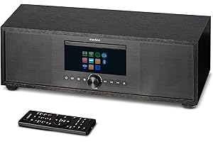 MEDION P66400 Stereoanlage (Internetradio, DAB+, CD/MP3-Player, Spotify Connect, Amazon Music, PLL UKW Radio, USB, AUX, Kompaktanlage, Subwoofer Weckfunktion, Sleep Einschlafautomatik) anthrazit