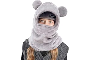 TAGVO Kinder Sturmhaube Winter Multifunktional Winddichte Warm Fleece Skimaske Radfahren Gesichtsmaske, Sturmmaske Mütze mit Halswärmer für Jungen Mädchen 3-8 Jahre