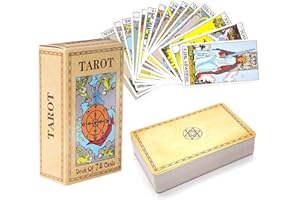 MIOTLSY 78-Card Classic Tarot Deck for Beginners Waite Rider Centennial Deck with 100 Page Guide Book - Beginners or Experienced- Tarot Decks for Beginner