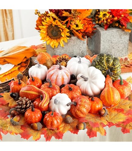 20 Zucche Secche Naturali Per Lavoretti Fai Da Te - Dimensioni 4-6 Cm, Con Gambo, Pronte Per Decorare E Dipingere - 3