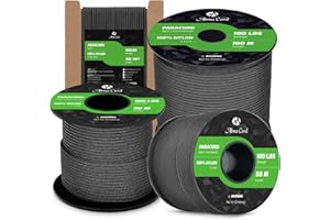 Abma Cord Paracorde 2mm Corde 50m 100% Nylon 1 Brin Type I Corde de Survie, Corde Extérieure - Max. 45 kg - Noir