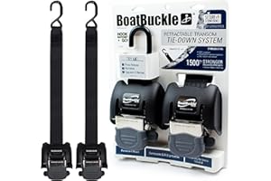 BOATBUCKLE G2 RETRACTABLE TRANSOM TIE DOWN 1500LBS SS